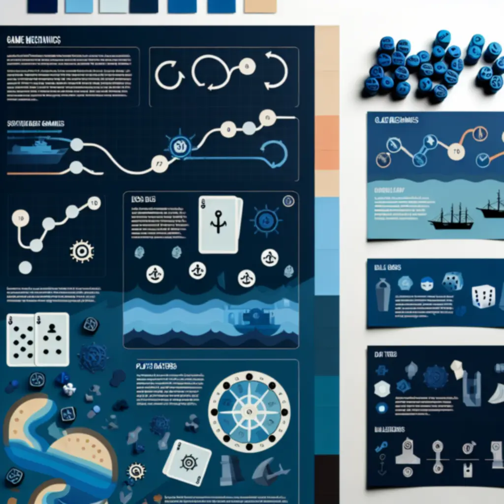 Infografika: Mechaniki wykorzystywane w grach planszowych związanych z morzem