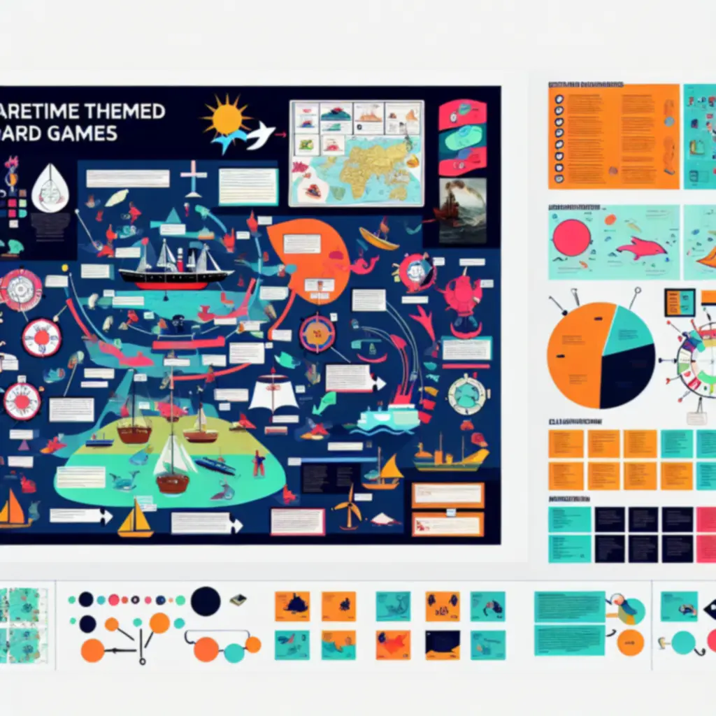 Infografika przedstawiająca fakty i strategie morskich planszówek